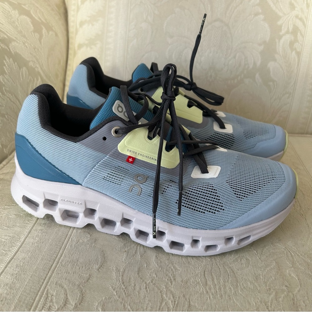 NEW Womens On Running Cloudstratus Chambray Lavender Size 9.5 Shoes Sneakers - Picture 5 of 11